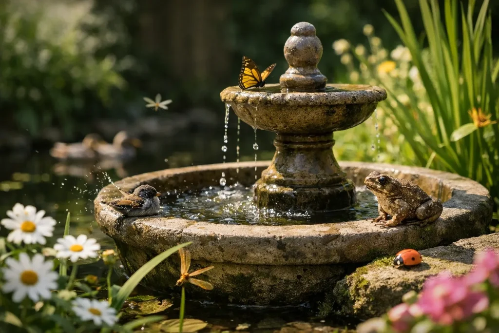Explorez l&rsquo;impact des fontaines sur la biodiversité de votre jardin