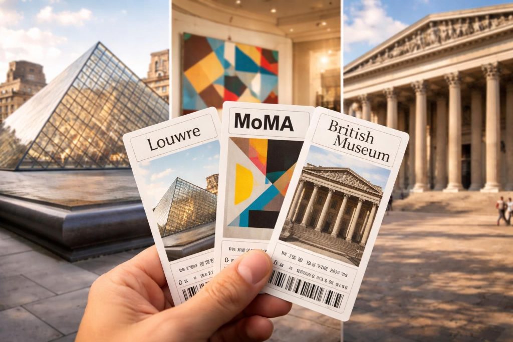 Offrir une exploration culturelle universelle avec billets Louvre, MoMA ou British Museum