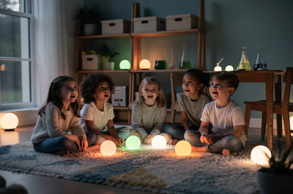 Pourquoi les enfants adorent les lumières d’ambiance scientifiques