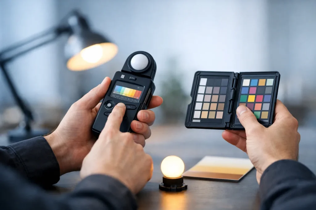 La lumière d’un lieu se mesure : kelvins et rendu des couleurs